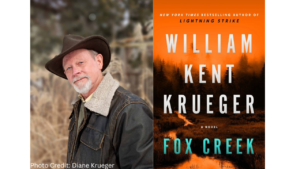 photo of William Kent Krueger with book cover